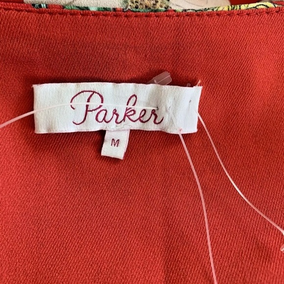 Parker Red Floral Blouse - Size Medium - Picture 5 of 5